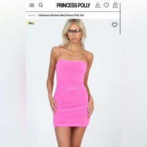 Princess Polly (Holloway Wishes Mini Dress Pink Tall) Size:0